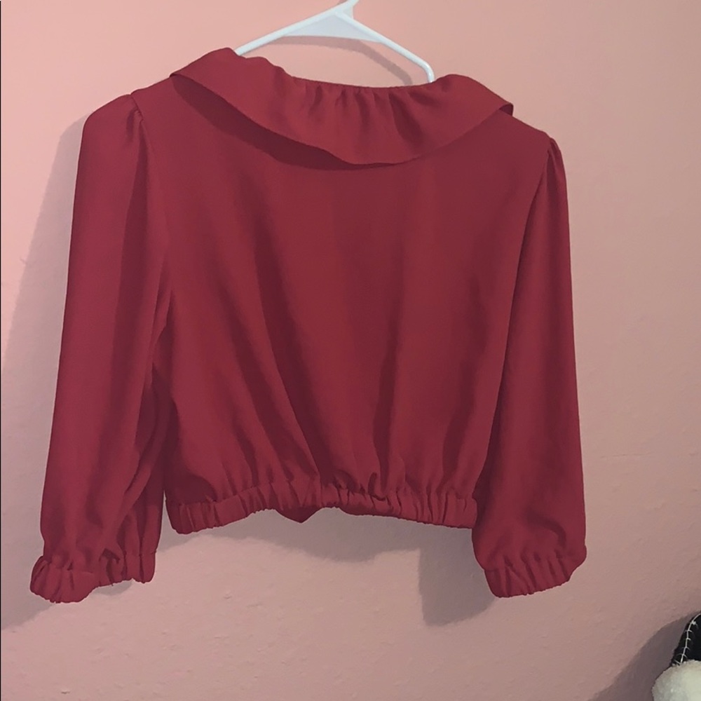 Topshop Ruffle Crop Top - Picture 7 of 7
